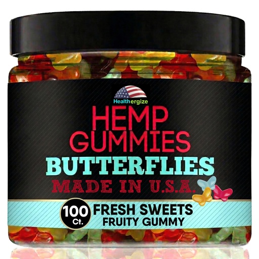 [BRSW2GA6CR7B6FIZ] Hemp Gummies for Sleep-Delicious Butterflies Gummy Bears-10 Fresh Fruity Flavors-Natural Candy Edibles for Peace and Relaxation, Nighttime Rest, Calm & Relax-Made in USA-100 Count