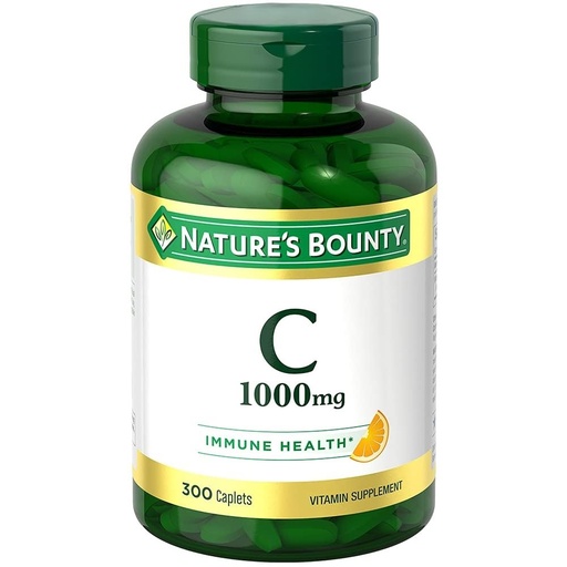 [BRSWYCY2O4JQMDLB] Nature's Bounty Vitamin C 1000mg, Supports Immune and Antioxidant Health, Vitamin C Supplement, 1 Per Day, 300 Vegetarian Caplets