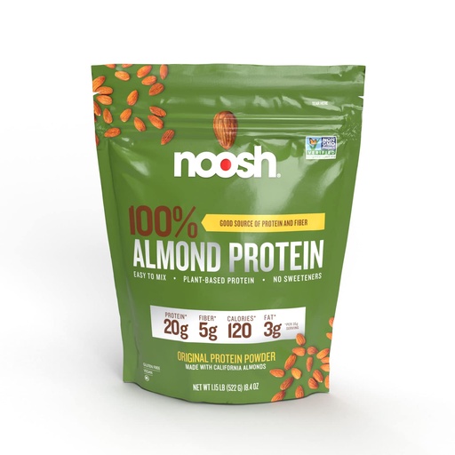 [BRSWGEIDOV7RUFAU] NOOSH Plant Based Almond Protein Powder Unflavored 35 Gram - Vegan Protein Powder, All Natural Ingredients, Non-GMO, Gluten Free, Kosher, Peanut Free, Soy Free, Dairy Free (Unflavored)