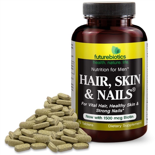 [BRSWIYTQBF4BQFLC] Futurebiotics Hair Skin Nails For Men Tablets, 75-Count