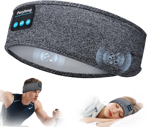 [BRSWGAIBAEMA23TX] Perytong Sleep Headphones Wireless, Bluetooth Sports Headband Headphones with Ultra-Thin HD Stereo Speakers Perfect for Sleeping,Workout,Jogging,Yoga,Insomnia, Air Travel, Meditation