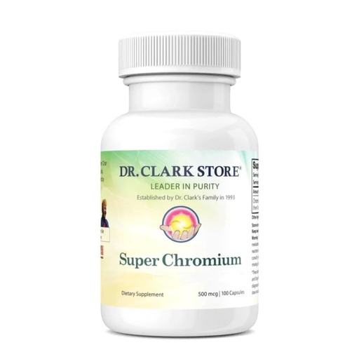 [BRSWIBYYC4AWOHA3] Dr Clark Store Super Chromium, 500 mcg 100 Capsules