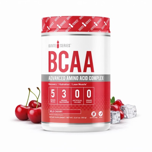 [BRSWGEI5DINQYCQ6] Complete Nutrition Ignite Series BCAA Advanced Amino Acid Complex, Supports Muscle Recovery, Hydration & Growth, 5g BCAA, 3g Glutamine, 13 oz Tub (30 Servings)