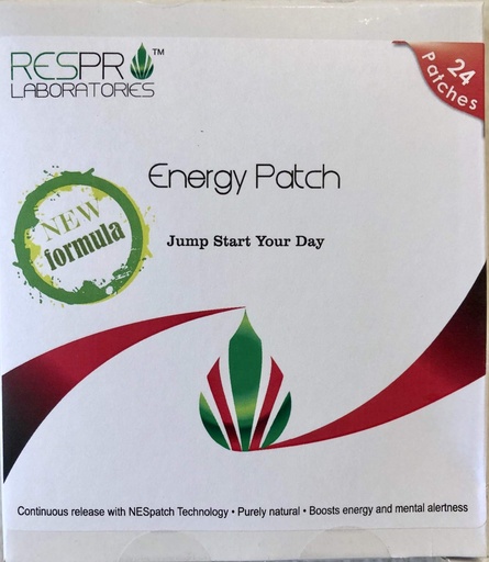 [BRSWGFT7OEDWK3DJ] Respro Labs New Energy Patch with B12, Natural Guarana, and Black Pepper, Continuous Release - 24 Patches
