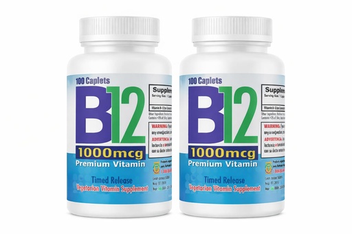 [BRSWKH37AENQ433C] Nutrisalud Products Vitamina B12 de alta potencia, 1000mcg, Set de 2 frascos con 100 tabletas c/u. Combate Anemia, fatiga, aumenta la energia, revitaliza el sistema nervioso.