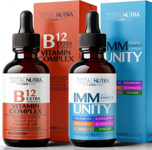 [BRSW2AYTCQFGMFI4] Papildomas stiprumas B Vitaminas lašai ir 6-in-1 skystas multivitaminas Priedas ® 124; Momentinė energija, Focus & Metabolizmas Parama ® 124; Imuninė gynyba Parama vaikams ir suaugusiems