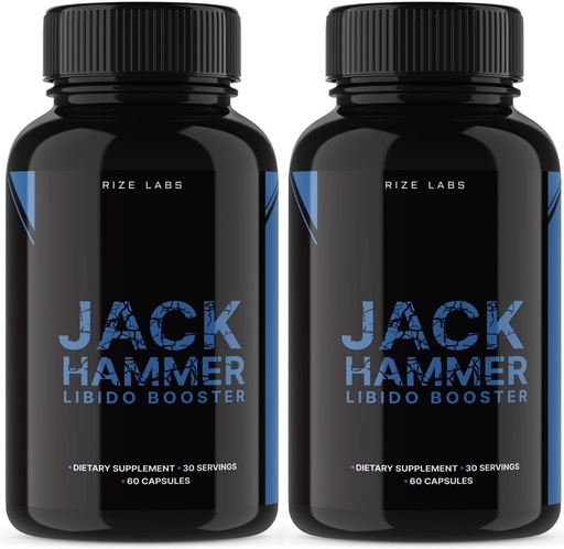 [BRSROGDQPMBAGFIV] rize labs - Jack Hammer Libido Booster Supplement for Men, Powerful All Natural Formula to Improve Performance (120 Capsules)
