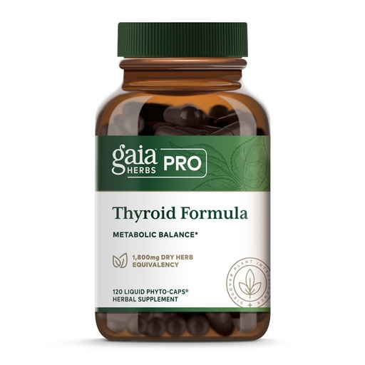 [BRSROZYQBAIBEGTO] Gaia Herbs Pro Thyroid Formula - Supports Cardiovascular & Metabolic Health - with Ashwagandha Root, Schisandra Berry, Kelp & Brown Seaweed - Vegan & Gluten-Free - 120 Liquid Phyto-Caps (60 Servings)