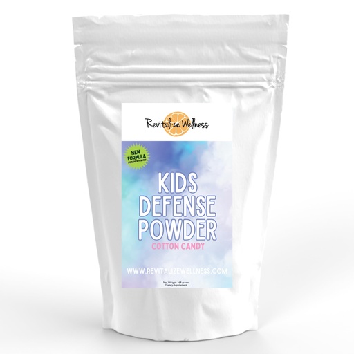 [BRSRAFI6CEAQ4CA2] Kids Defense Powder | New Formula, Improved Flavor | Orthomolecular Dose of 1000 mg Vitamin C and 250 mg B3 | Pure, Corn Free, & GMO-Free | Cotton Candy Flavor | 120 Servings