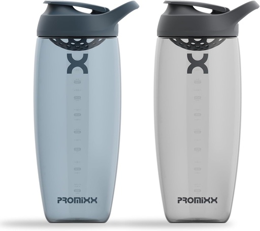 [BRSRMA36BYPR4YDX] Promixx Pursuit Protein Shaker Bottle (32 oz) – Silent No-Ball Mixer, Leak-Proof Lid, BPA/BPS & Phthalate-Free ECOZEN – Easy-Clean Shaker Cup for Protein Shakes, Pre & Post-Workout Smoothies