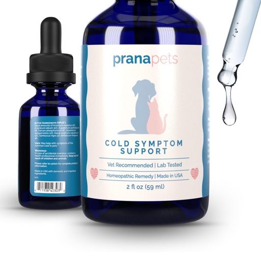 [BRSW2BTYB4FQEG3O] PranaPets Cold Symptom Support for Cats & Dogs | Natural Formula Safely Aids with Colds, Seasonal Allergies & Kennel Cough | Helps Open Airways for Easy Breathing