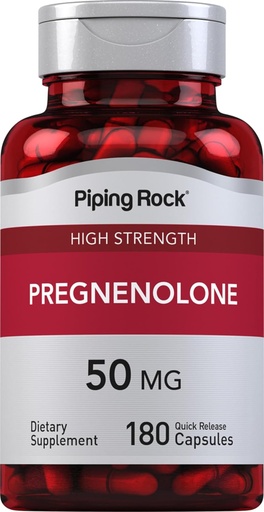 [BRSWIFDQAYIWI3TA] Piping Rock Pregnenolone 50 mg | 180 Kapseln | Hormon-Unterstützung Ergänzung | Non-GMO, Glutenfrei