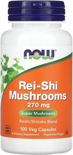 [BRSWIYT3BEARWYDC] NOW Foods Rei-shi Mushrooms 270mg 100 Vcaps