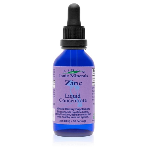 [BRSWIZQDCQCQKALM] Eidon Ionic Minerals Liquid Zinc Concentrate - Ionic Zinc Sulfate Supplement Drops for Men, Women, & Kids, Support Immune System, Hair and Skin, Liver and Kidney Health - 2 oz