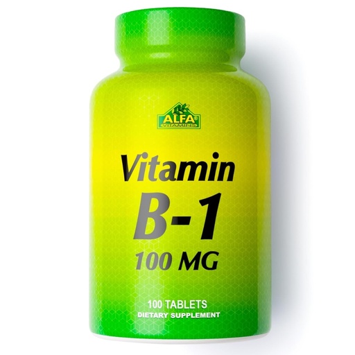 [BRSWIYYOAQIWO3LO] ALFA VITAMINS Vitamin B-1 100 Mg 100 Tablets. Thiamine