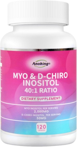 [BRSRAGIDCUGQEA34] Myo-Inositol & D-Chiro Inositol Supplement for Hormone Balance for Women | Ideal 40:1 Ratio Ovarian Health Support | Suitable for Preconception