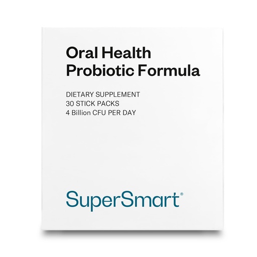 [BRSWGGATBN6QE334] Supersmart - Oral Health Probiotics 4 Billion CFU per Day - Dental Health & Bad Breath Treatment (Halitosis) | Non-GMO & Gluten Free - 30 Sticks