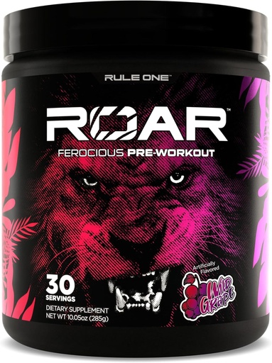 [BRSRO2YBOIMBOFAZ] Artikel 1 R1 Roar - Pre-Workout Powder with Creatine, Beta-Alanine, Citrulline, Electrolytes & Cafeïne (30 Serves, Wild Grape)
