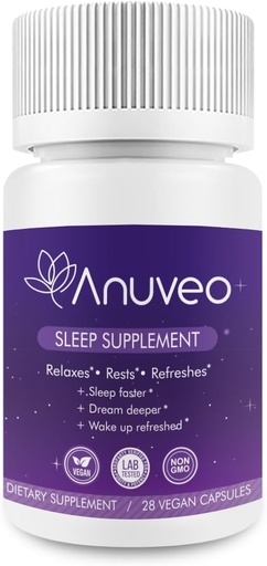 [BRSROBQHOF7ROC34] Natural Sleep Aid | Non-Habit Forming | Herbal Sleep Supplement for Better Sleep with Valerian, Melatonin, Magnesium, and Ashwagandha | Sleeping Pills for Adults (28 Vegan Capsules)
