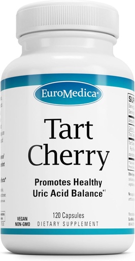 [BRSRMYYBBEHR6236] EuroMedica Tart Cherry - Antioxidant Supplement to Support Healthy Uric Acid Balance & Joint Health - Vegan Nutritional Supplement - Dietary Supplement to Aid Recovery After Exercise - 120 Capsules