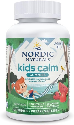 [BRSROGD7O57AOYDP] Anak-anak Nordic Calm Gummies - Strawberry Watermelon - 60 Gummies - Magnesium L- Theanine Supplement - Calming for Kids - Dukungan Relaksasi - hingga 60 Servis