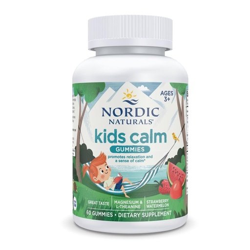[BRSROGD7O57AOYDP] Nordic Naturals Kids Calm Gummies - Strawberry Watermelon - 60 Gummies - Magnesium L-Theanine Supplement - Calming for Kids - Relaxation Support - Up to 60 Servings