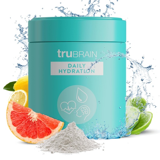 [BRSRO234AQMG2A3U] TruBrain Daily Hydration - Enhance Focus and Energy with Electrolyte-Rich Supplement. Stay Hydrated & Alert!