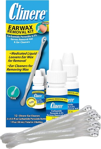 [BRSRMBIHDF5BGALD] Clinere Earwix Purball Citt, Secury and Secked Fears Wax, Itch Resuration, ทํางานได้ทันที .5oz Carbamaide Peroxide, 2x5 FIOs with 12 sticks