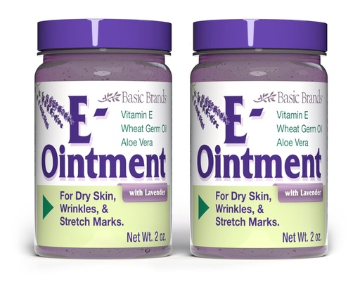 [BRSWYH3QOAMAM2D2] Oinarrizko markak - E Ointment bitamina Lavender-ekin - 2oz - Moisture Enhancing - 2-Pack