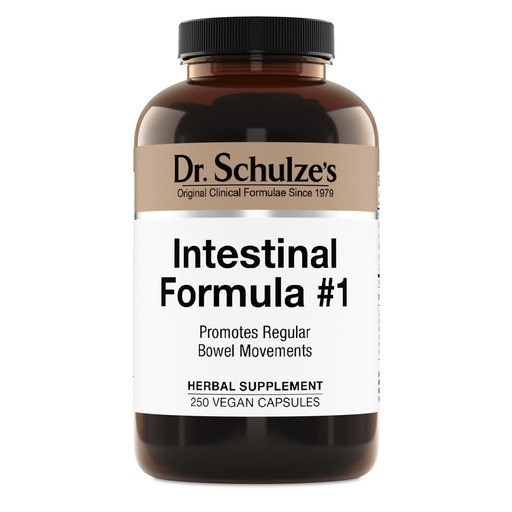 [BRSWKEAMBN4GIFTA] Dr. Schulze's Intestinal Formula #1 - Bowel Movement Supplement for Colon Health Support - Bloating & Constipation Relief - Intestinal Cleanse - All-Natural - Plant-Based - Vegan - 250 Count