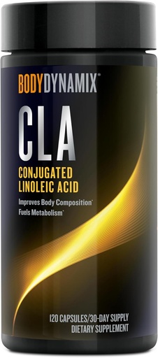 [BRSWGFARCAPRUGY4] BodyDynamix CLA, Conjugated Linoleic Acid, Fuels Energy and Fat Metabolism, verbessert die Körperzusammensetzung, 120 Zähler