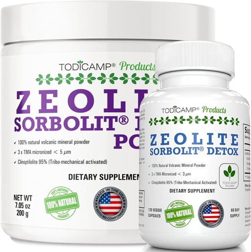 [BRSRAZYLPJ5BEHTD] Zeolite Detox Pack Minimum 60 Days Supply Zeolite Capsules and Zeolite Powder Bundle