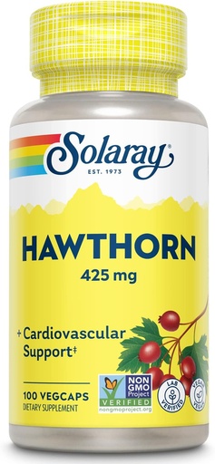 [BRSWG2QPCF4AYYLK] SOLARAY Hawthorn Berry 425mg | 100 VegCaps