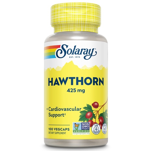 [BRSWG2QPCF4AYYLK] SOLARAY Hawthorn Berry 425mg | 100 VegCaps