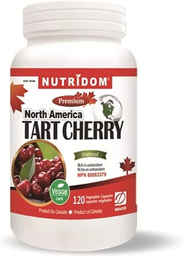 [BRSW2AYRCMIQAGT6] Nutridom North-American Tart Cherry 500mg-120 VCaps, Natural, Non-GMO