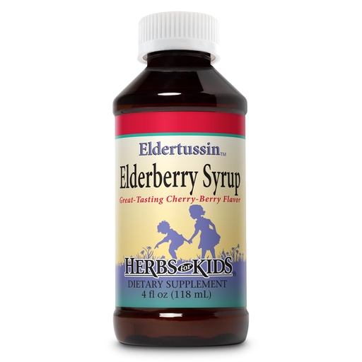 [BRSWI2QPOYFWAG3K] Herbs For Kids Eldertussin Elderberry Syrup Herbal Supplement for Kids, Wellness Blend w/Black Elderberry, Wild Cherry Bark, Echinacea, Chamomile, Ages 1 and Up, Made w/Out Alcohol, 12 Servings, 4oz
