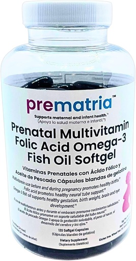 [BRSRAYIZB4MBQCQU] Prenatal Multivitamin Folic Acid Omega-3 Fish Oil Softgel