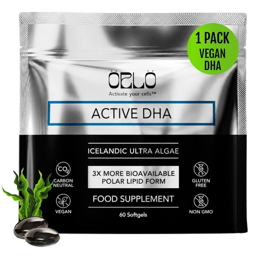 [BRSRMGIZPIAQYCAZ] Orlo DHA Supplement 1000mg - 3X Absorption Natural Icelandic Nordic Omega 3 DHA & EPA for Brain & Eye Support – Vegan Fish Oil Alternative, No Fishy Aftertaste, 60 Easy-to-Swallow Mini Softgels