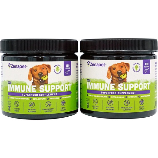 [BRSWGEIZAQBBGF3V] Dog Immune Support Premium Powder Topper, Turkey Tail, Spirulina & Beta-Glucan, Supports a Healthy Immune System & Digestion, Human-Grade, Made in USA