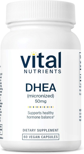 [BRSWI234BYOBQYLM] Vital Nutrients DHEA 50mg | Qadınlar və Kişilər üçün Vegan Micronized DHEA Təhlükəsiz