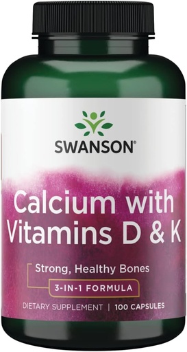 [BRSWIYYOCQBWO23A] Swanson Tricalcium Complex with Vitamins D & K 100 Capsules