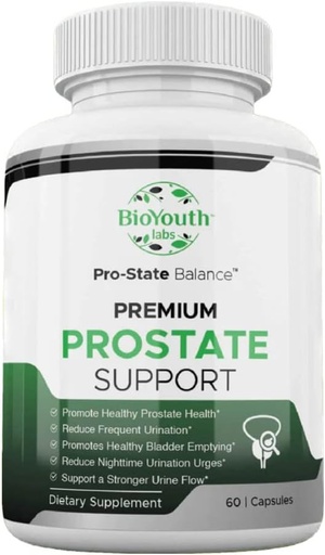 [BRSRMHAFBUIRSYL3] Natural Prostate Supplement for Men, 60 Capsules - Nutritious Blend of Garlic, Punicalagins, Tribulus Terrestris & Selenium