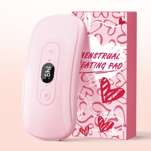 [BRSROHA6OF7W2DL3] Portable Heating Pad Period Cramps: 2 Timer 6 Heat Levels 6 Vibration Modes Cordless Electric Heating Pad for Back Pain Relief Menstrual Heating Pad (Light Pink)