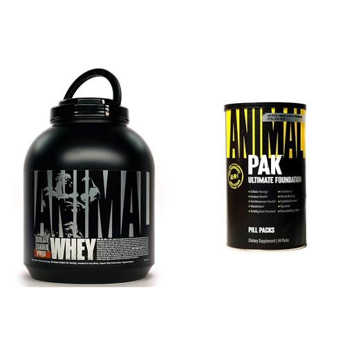[BRSROBIPAF4GEFLD] Animal Whey Isolate Protein Powder, Loaded for Post Workout and Recovery & Pak - Convenient All-in-One Vitamin & Supplement Pack