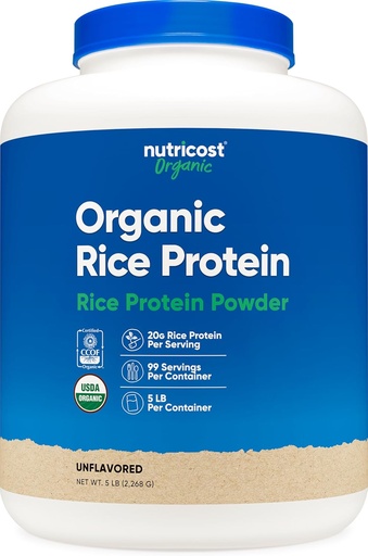 [BRSRAGAYOF4BEAYU] Nutricost Organic Rice Protein Powder (5 LB) - Gluten-Free, GMO-Free (from Brown Rice)