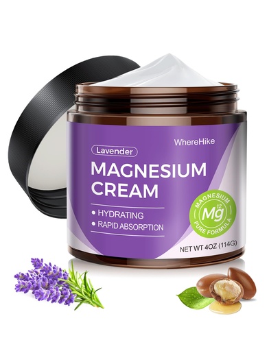 [BRSRAGD2OQJWYCQ7] STILIP Natural Topical Magnesium Cream – Magnesium Lotion for Nighttime Skin Care, Lightweight Moisturizing Body Cream for Deep Hydration-Lavender