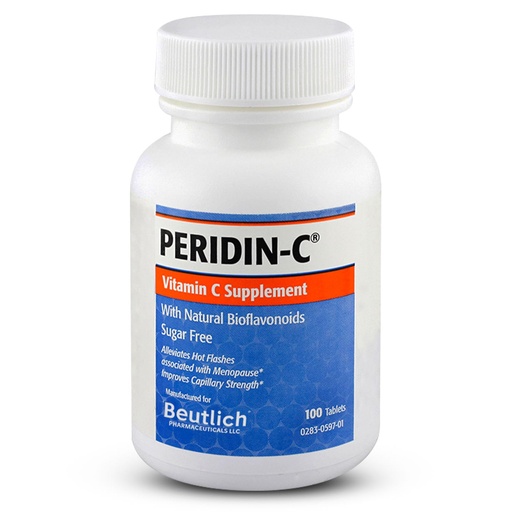 [BRSWIYANC4GGCAD6] Peridin-C Vitamin C Supplement with Citrus Bioflavonoids – Daily Antioxidant Support – Gentle, Sugar-Free, Gluten-Free Formula – Easy-to-Swallow Tablets – 100 Count