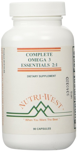 [BRSWIYQPAQJRGD32] Nutri-West - Complete Omega-3 Essentials 2:1-90 Capsules