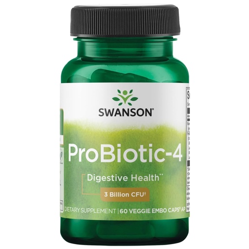 [BRSWIYAEC55GAGYZ] Swanson Probiotic-4 3 Billion Cfu 60 Veg Capsules