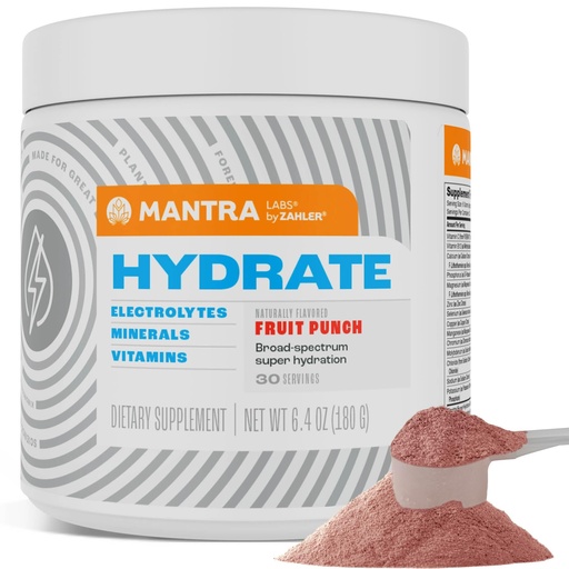 [BRSRA2YBCQNAK2TA] Zahler Mantra Game-Changing, Great-Tasting, Sugar-Free Hydration Supplement, Fruit Punch Flavored, 30 Servings.